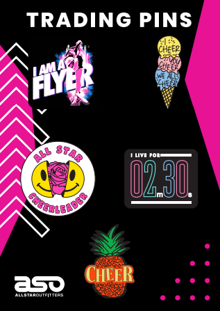 Flyer Lapel Pins - 5 Pack Pink