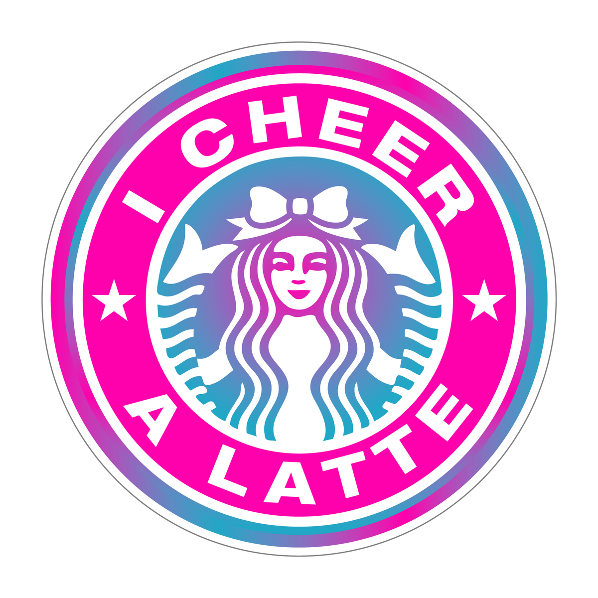 Cheer Moms Spend A Latte Starbucks Inspired Decal Sticker