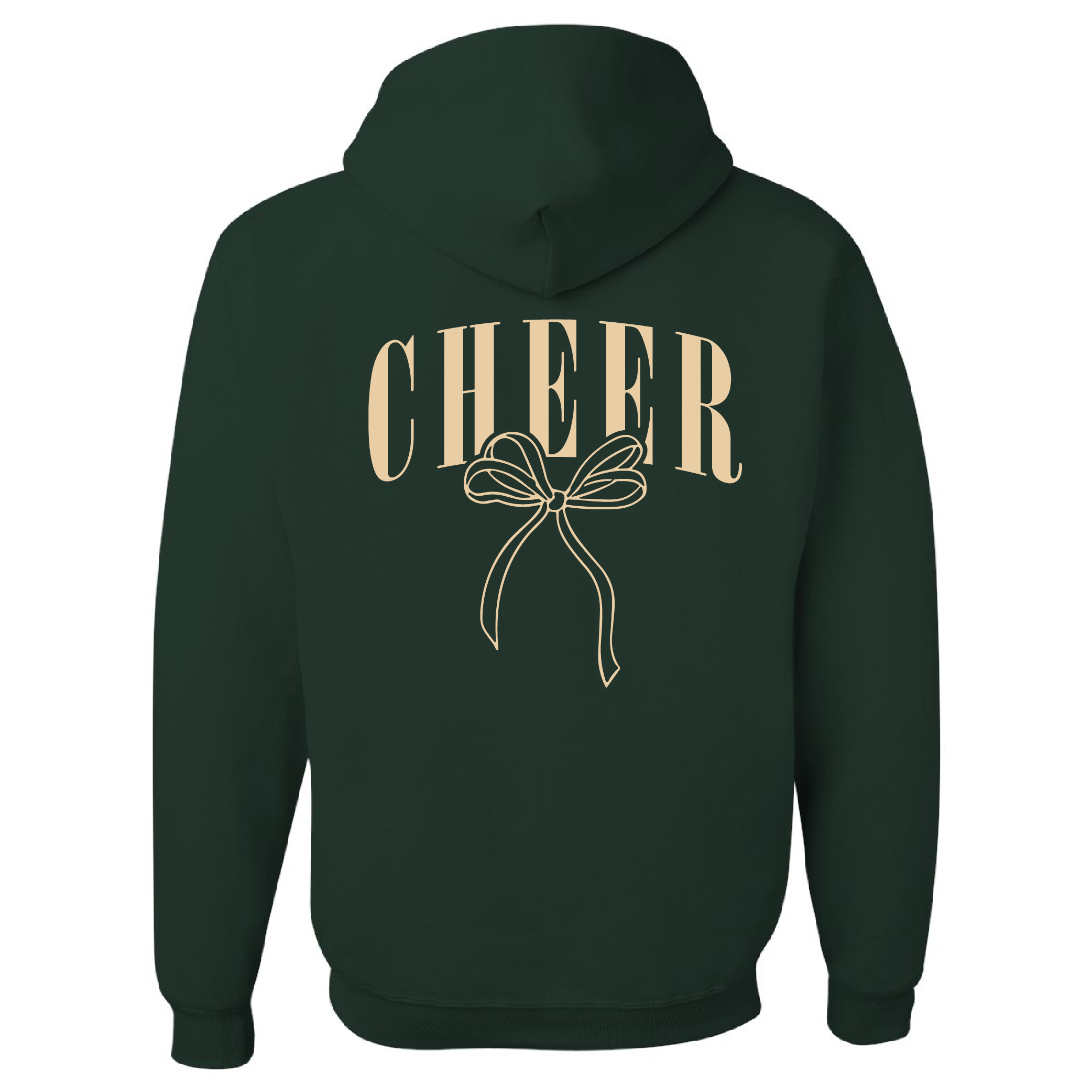 (TOP ONLY) Cheer Bow Forest Green & Ivory