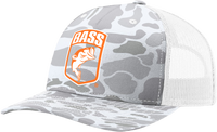B.A.S.S. - Orange Shield Logo White Camo Hat