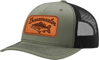 B.A.S.S. - Bassmaster Leather Patch Trucker Hat (Loden/Black)