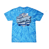 AAU Flag Football - Blue Tie Dye Event Tee - Junior Olympic Games - Des Moines, IA 7/30-8/2