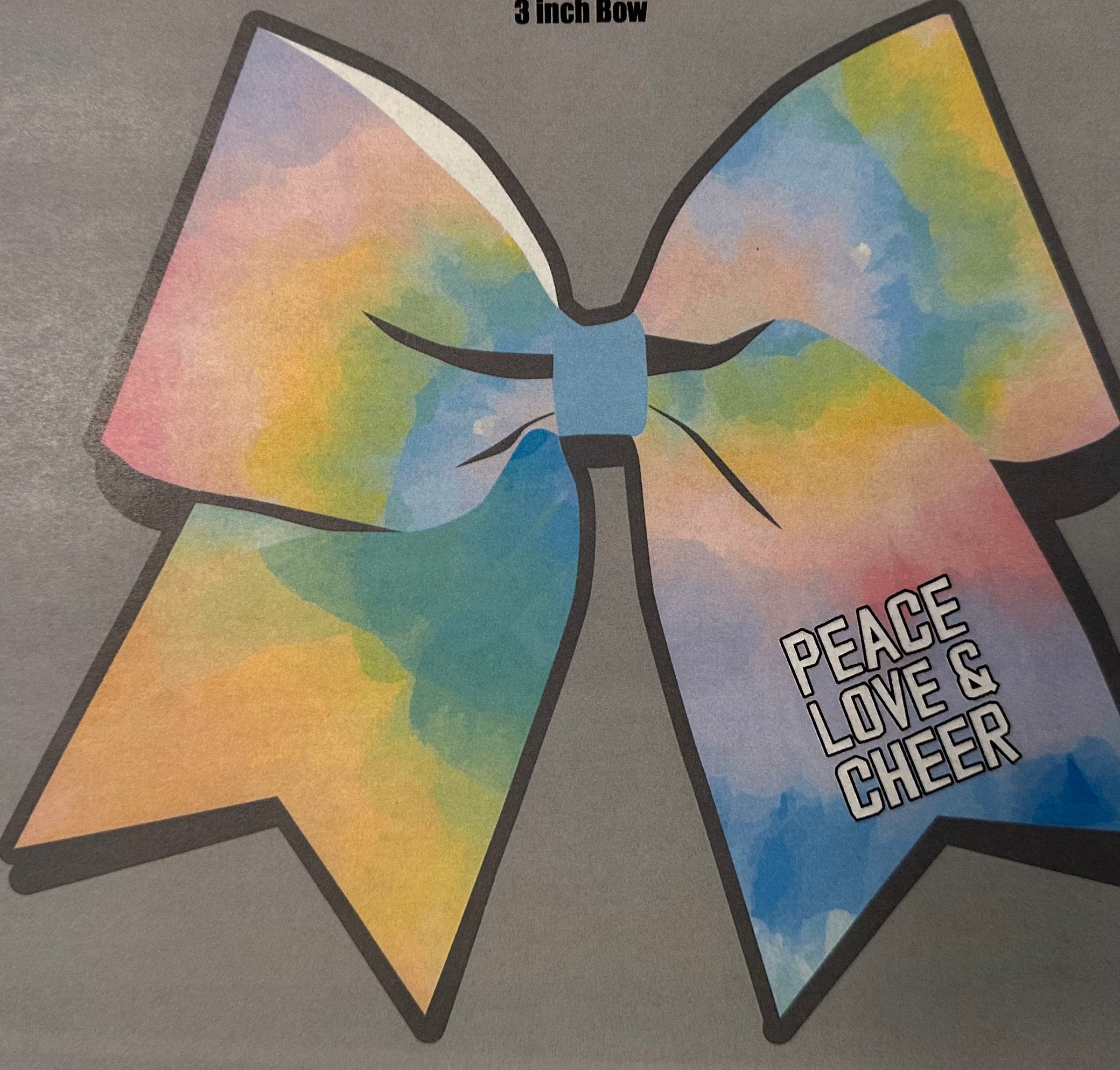 Peace Love Cheer - Hair Bow