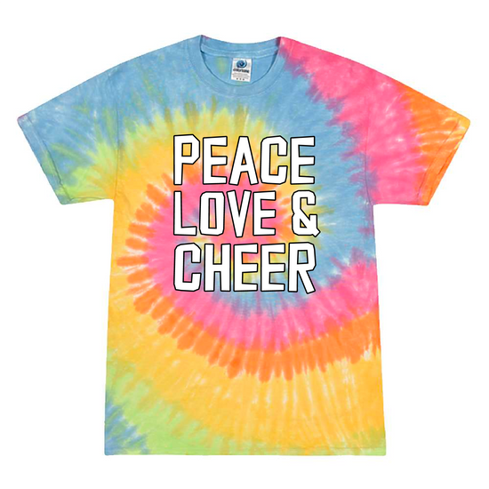 Peace Love Cheer Tie Dye