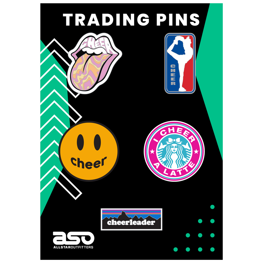 Cheer Lapel Pins 5-pack